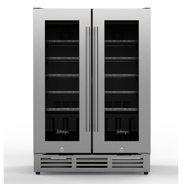 FC Design 23.54'' 42 Bottle Dual Zone Freestanding Wine Refrigerator